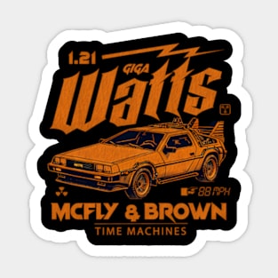 Mcfly And Brown Time Machines Sticker